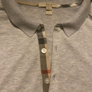 Burberry Brit polo shirt size XXL, Color Light Gray, 100% Cotton